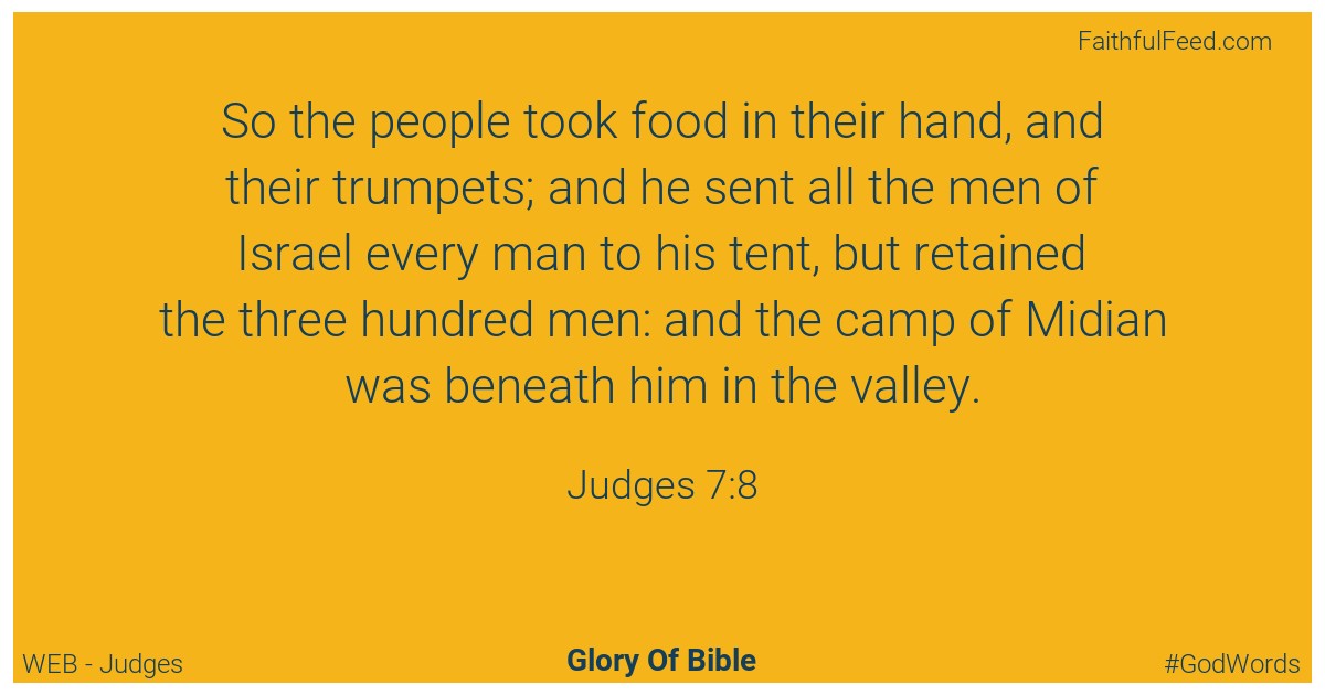 Judges 7:8 - Web