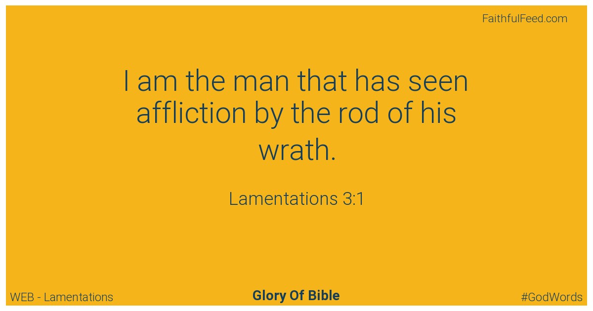 Lamentations 3:1 - Web