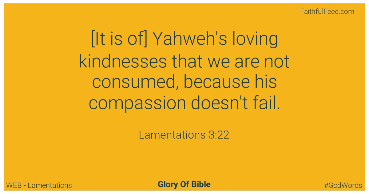 Lamentations 3:22 - Web