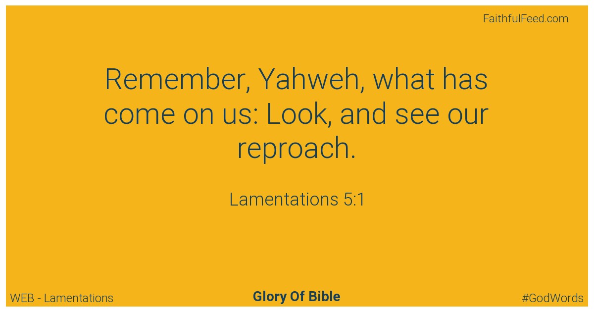 Lamentations 5:1 - Web