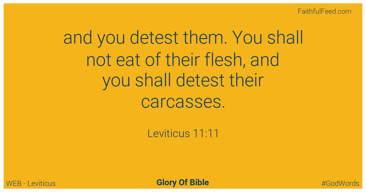 Leviticus 11:11 - Web