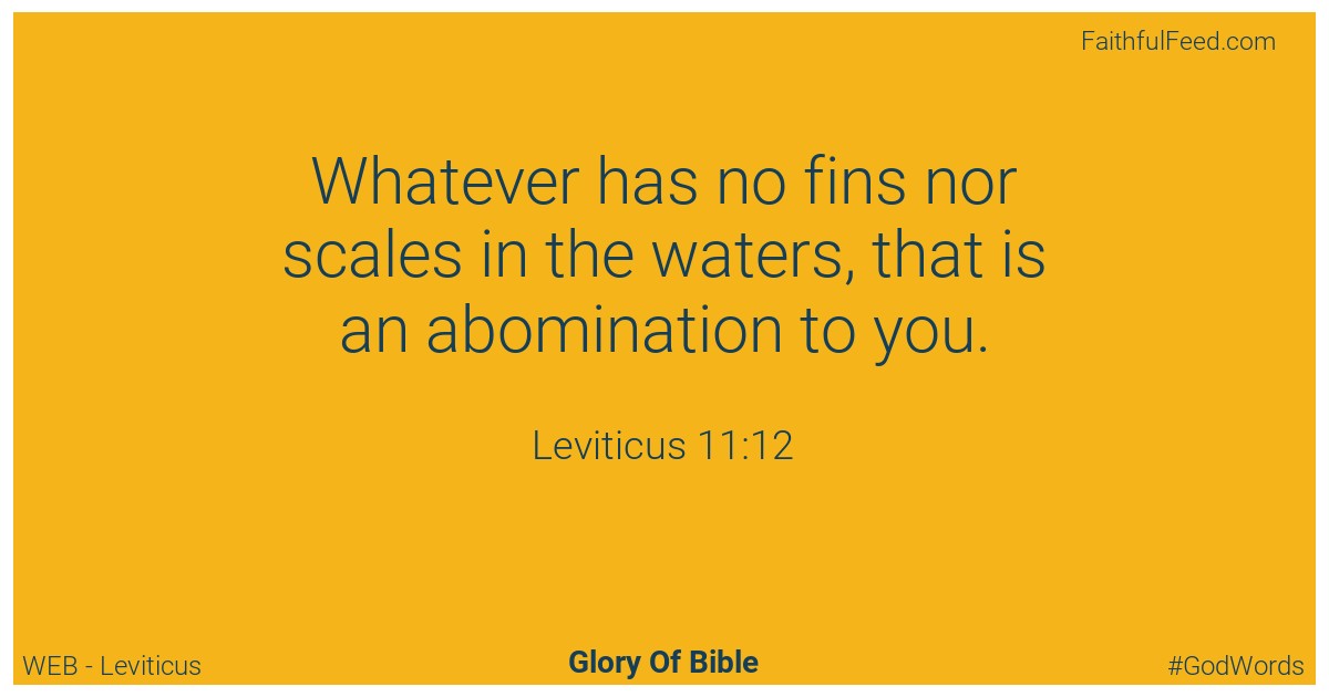 Leviticus 11:12 - Web
