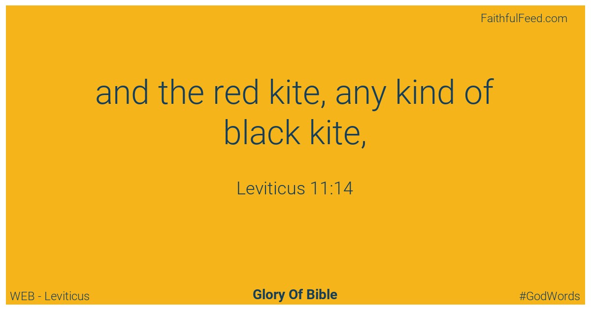 Leviticus 11:14 - Web