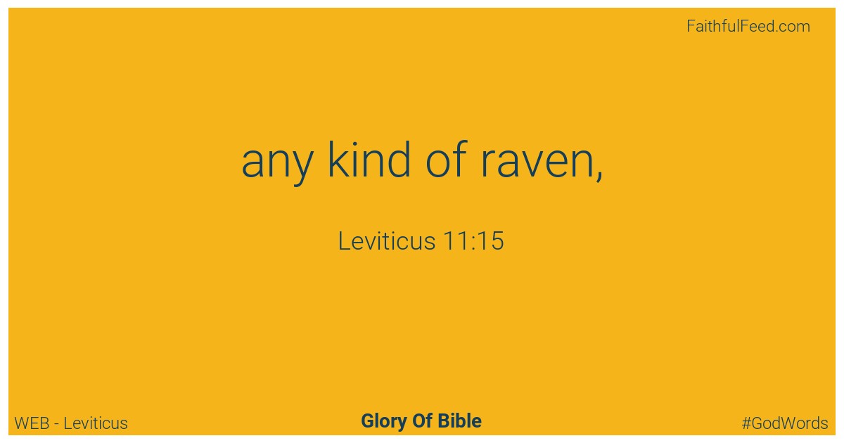 Leviticus 11:15 - Web