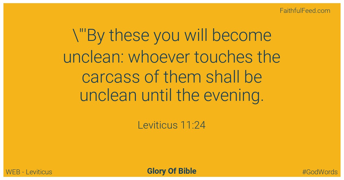 Leviticus 11:24 - Web