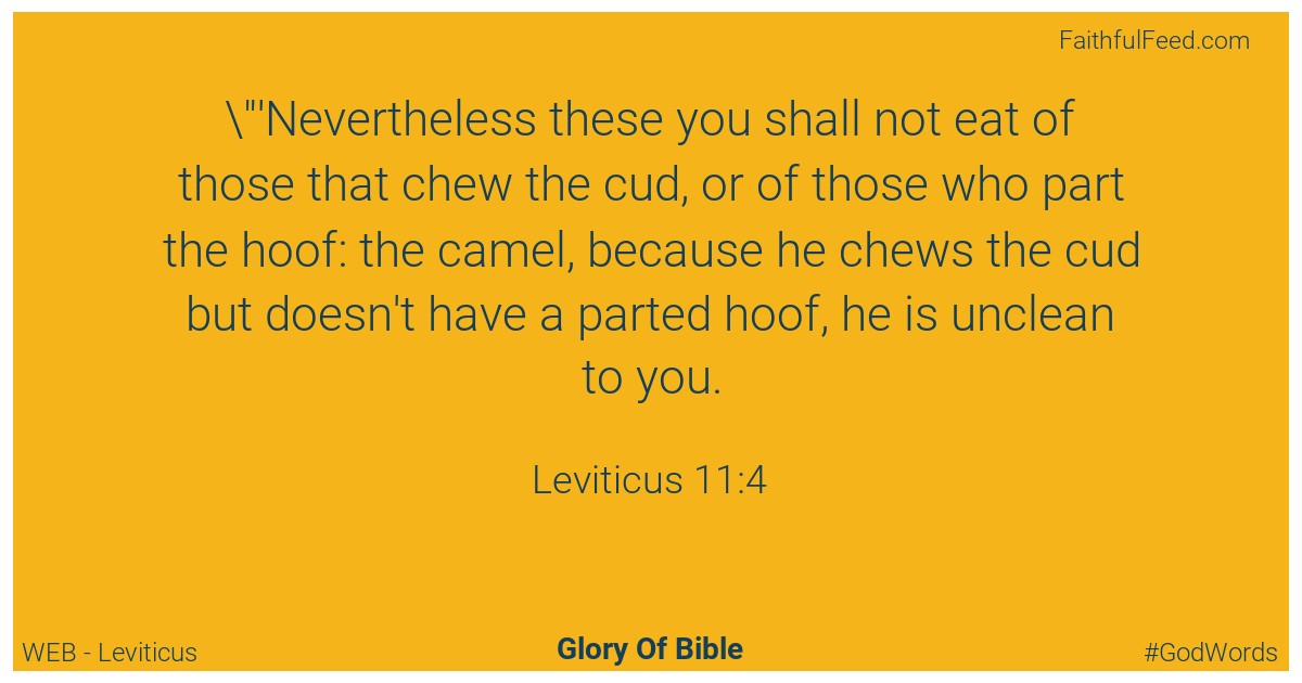 Leviticus 11:4 - Web