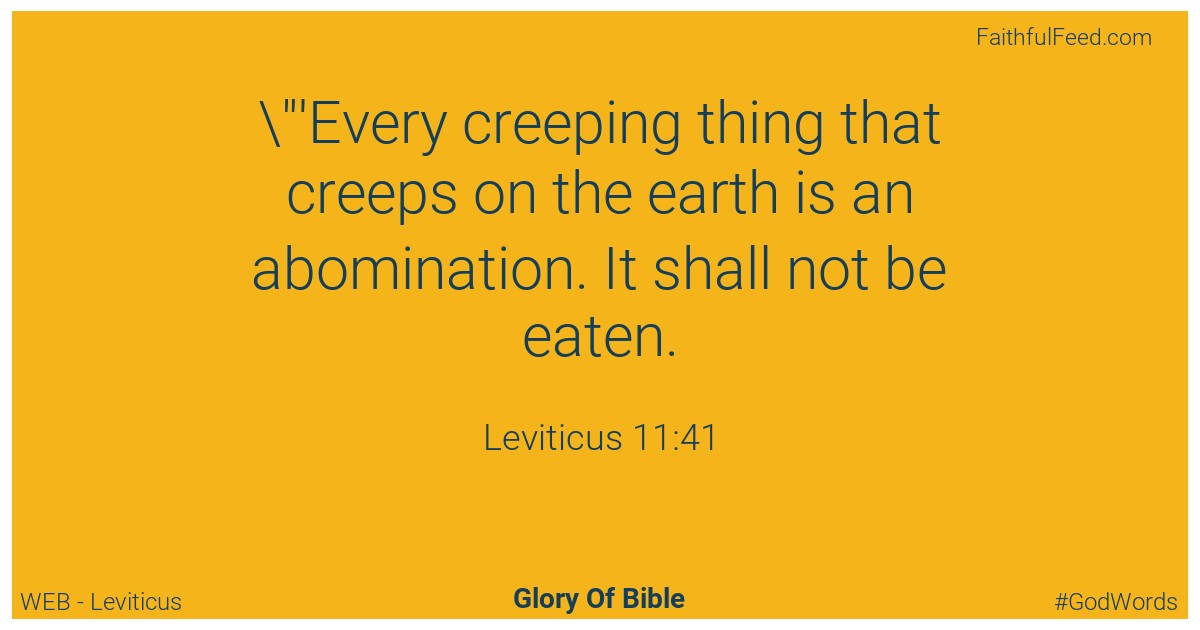 Leviticus 11:41 - Web