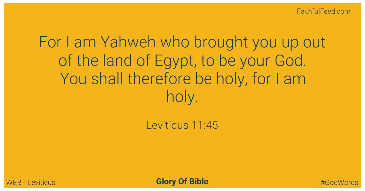 Leviticus 11:45 - Web