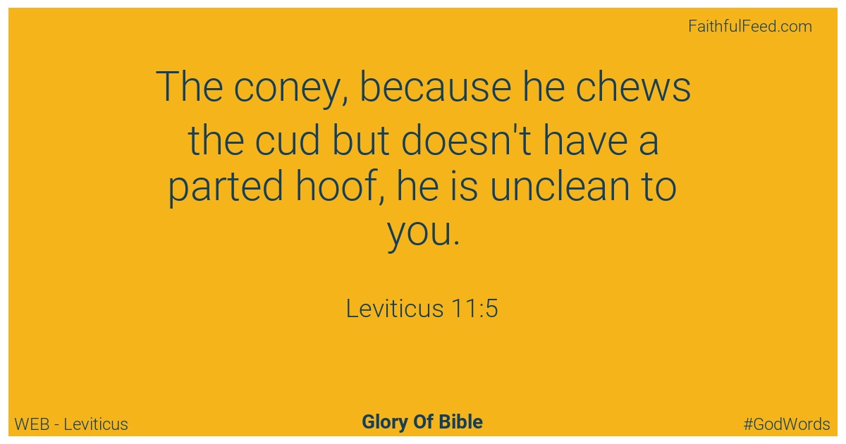 Leviticus 11:5 - Web