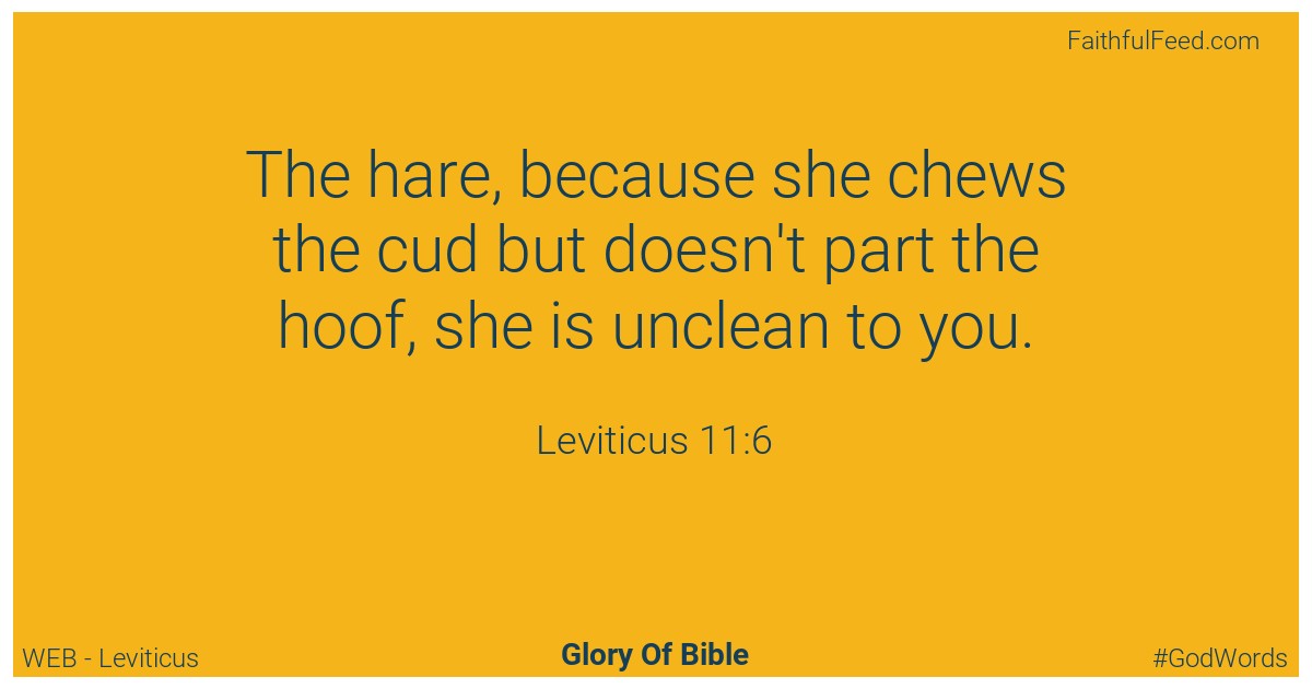 Leviticus 11:6 - Web