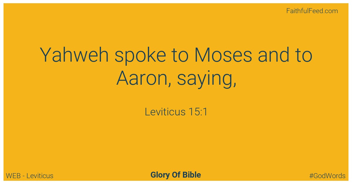 Leviticus 15:1 - Web