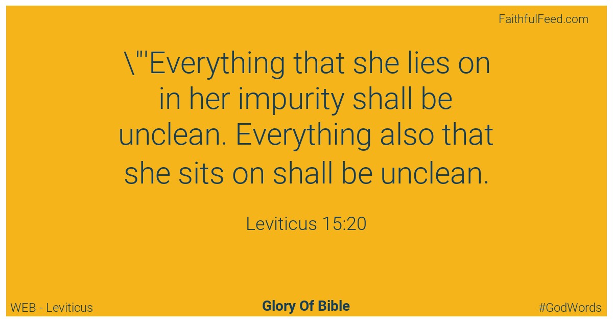 Leviticus 15:20 - Web