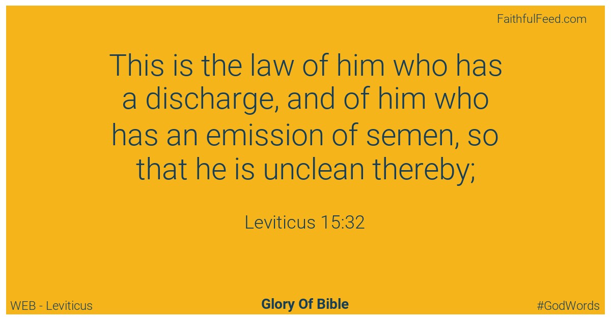 Leviticus 15:32 - Web