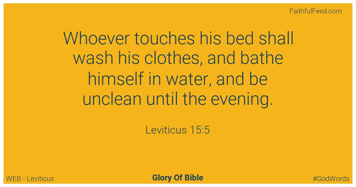 Leviticus 15:5 - Web