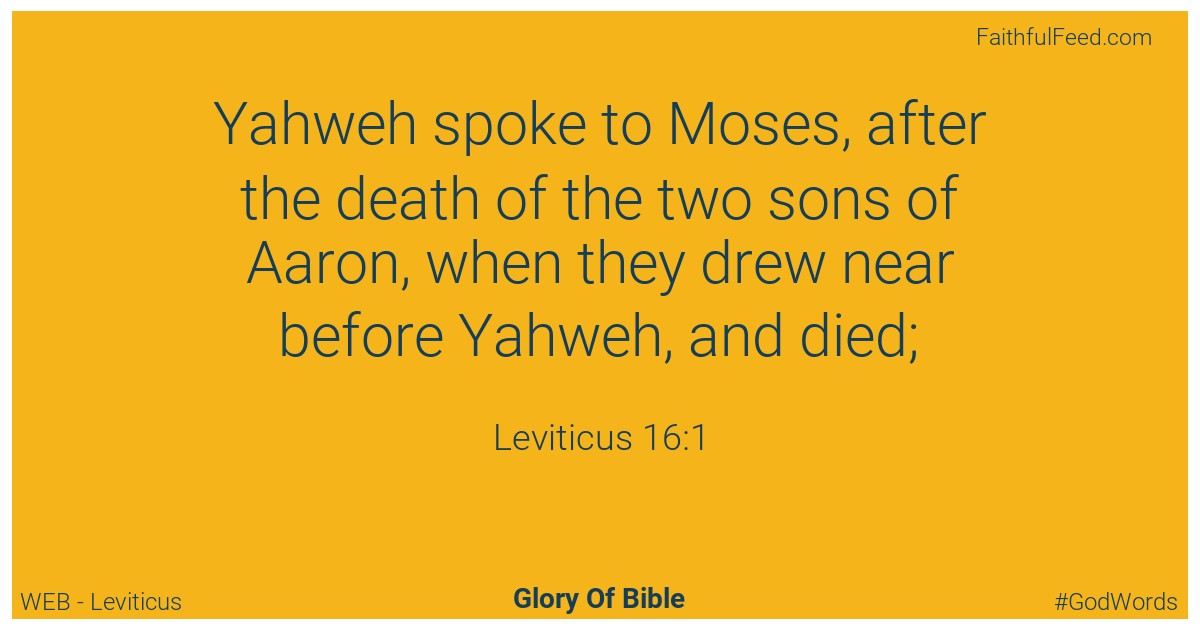 Leviticus 16:1 - Web