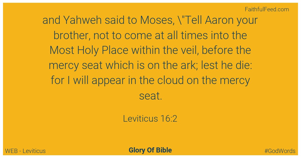 Leviticus 16:2 - Web