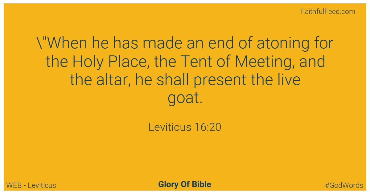 Leviticus 16:20 - Web