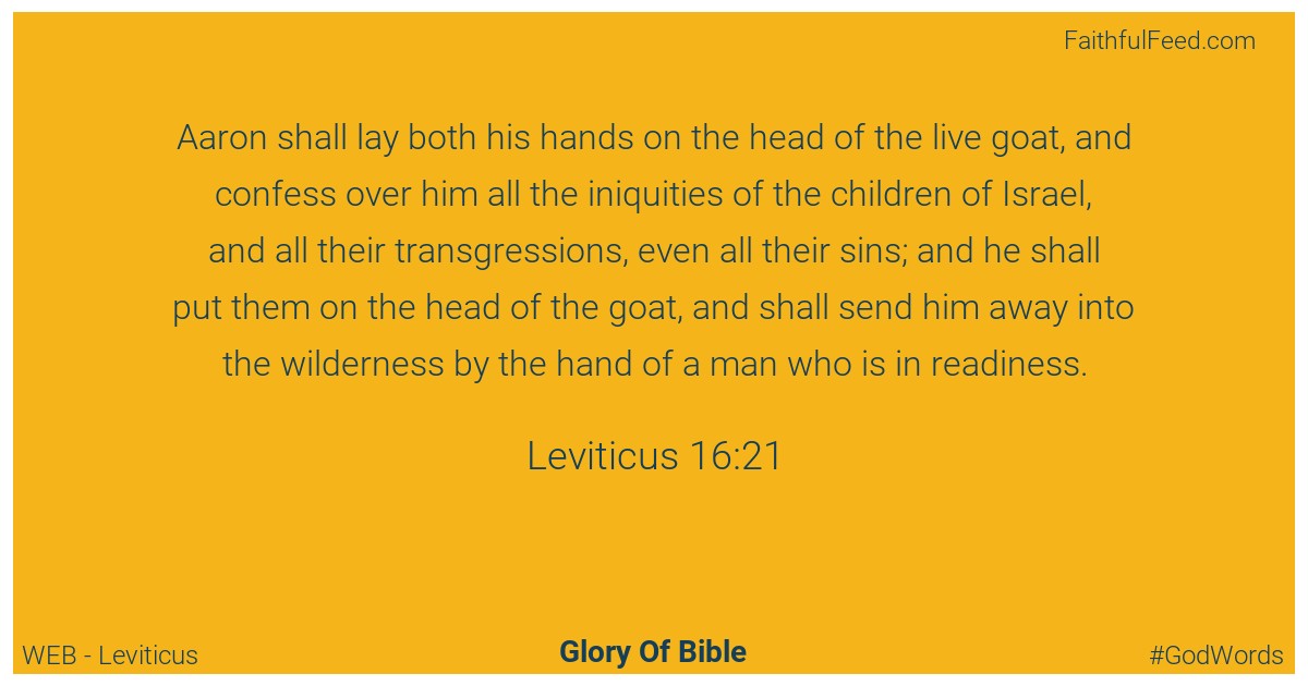 Leviticus 16:21 - Web