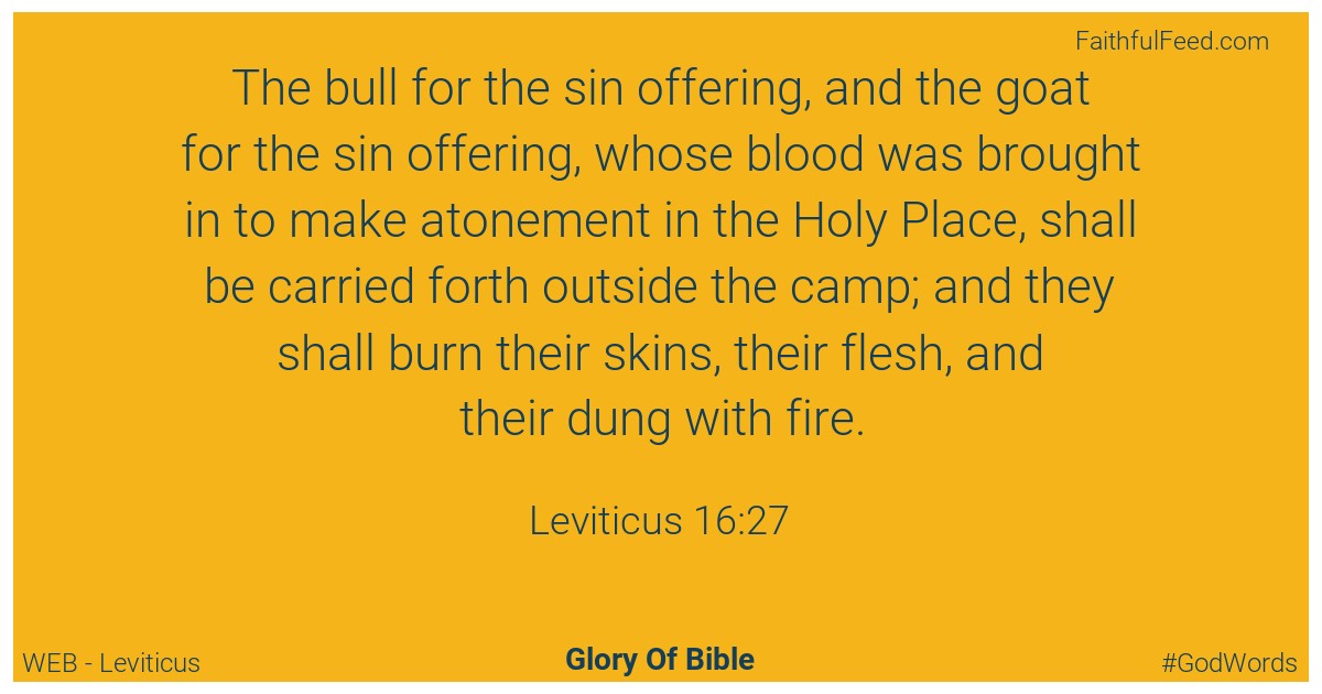 Leviticus 16:27 - Web