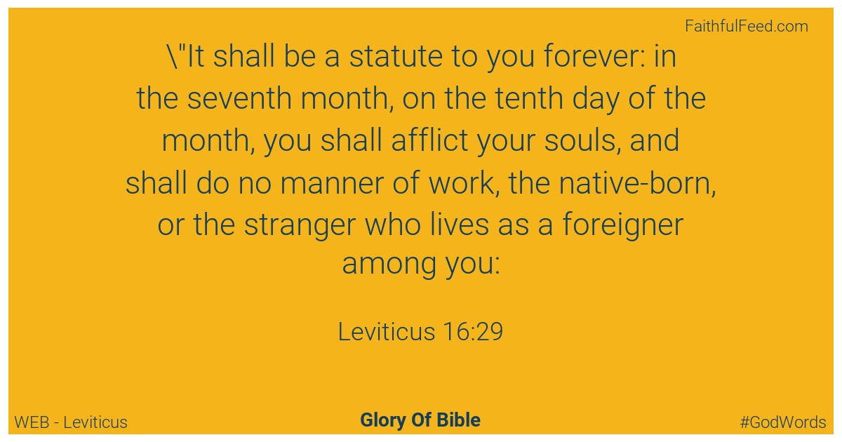 Leviticus 16:29 - Web