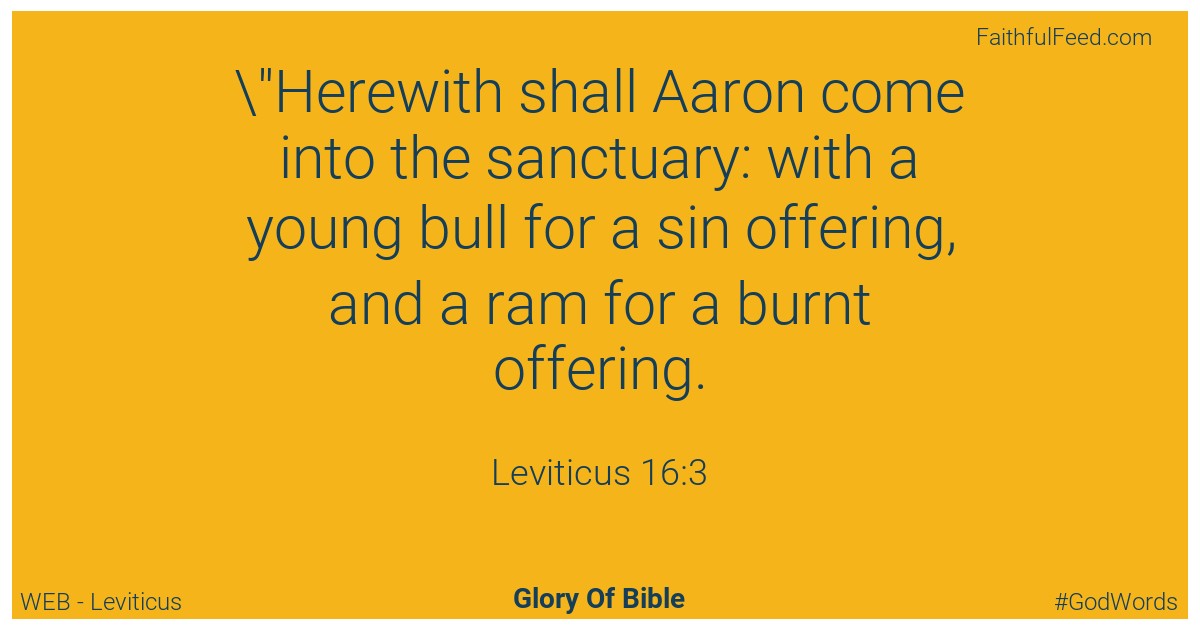 Leviticus 16:3 - Web