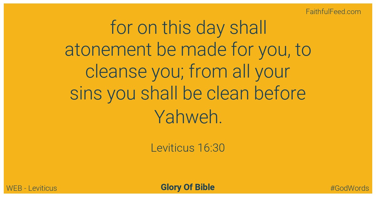 Leviticus 16:30 - Web