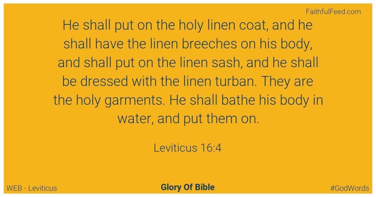 Leviticus 16:4 - Web