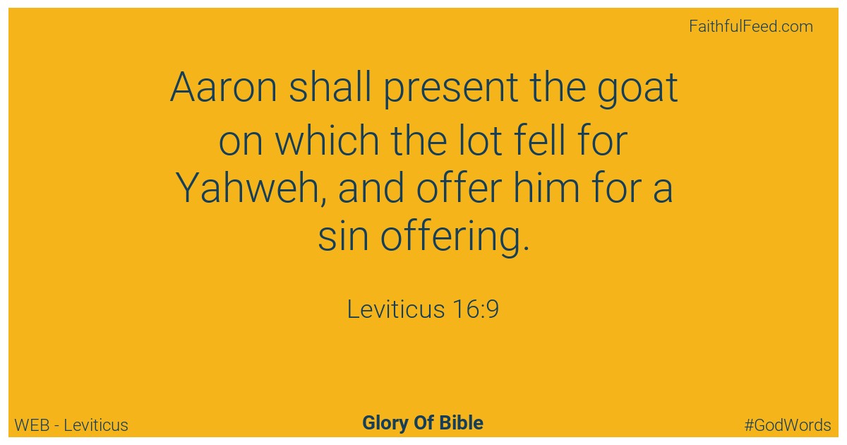Leviticus 16:9 - Web