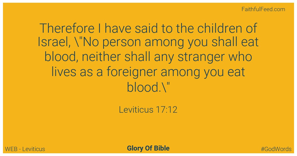 Leviticus 17:12 - Web