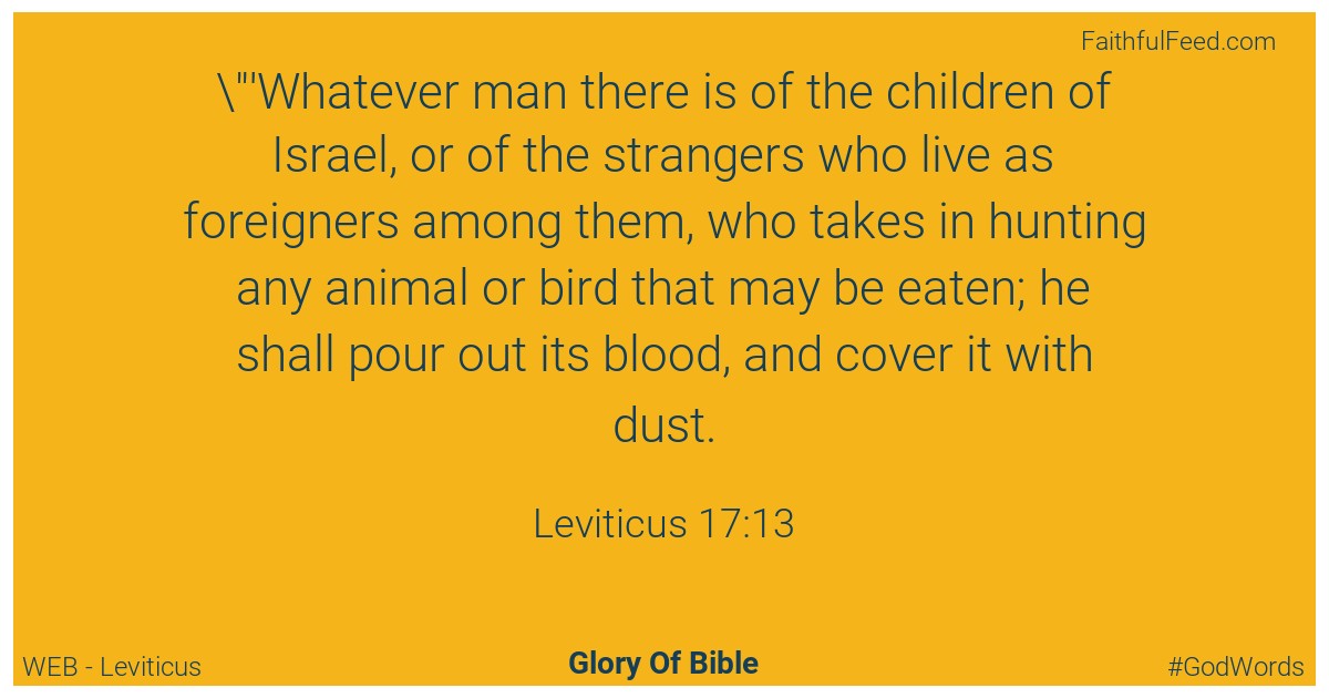 Leviticus 17:13 - Web