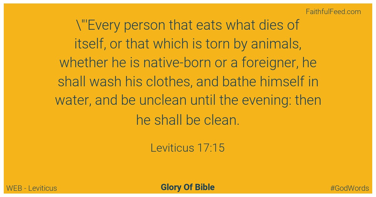 Leviticus 17:15 - Web