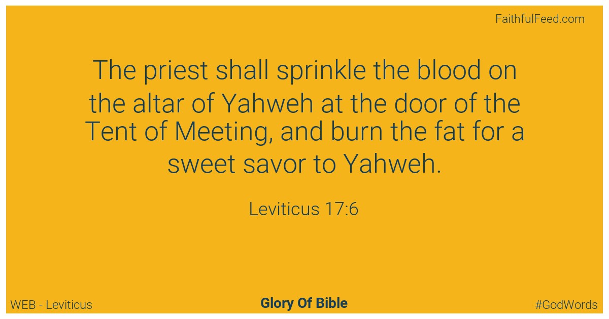 Leviticus 17:6 - Web