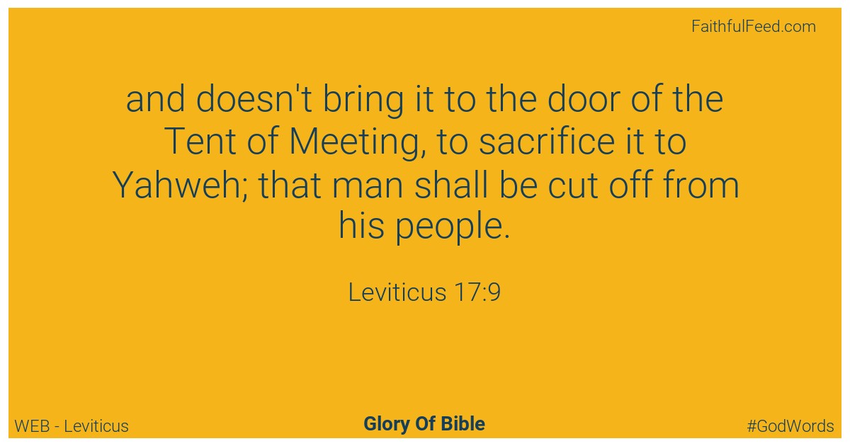 Leviticus 17:9 - Web