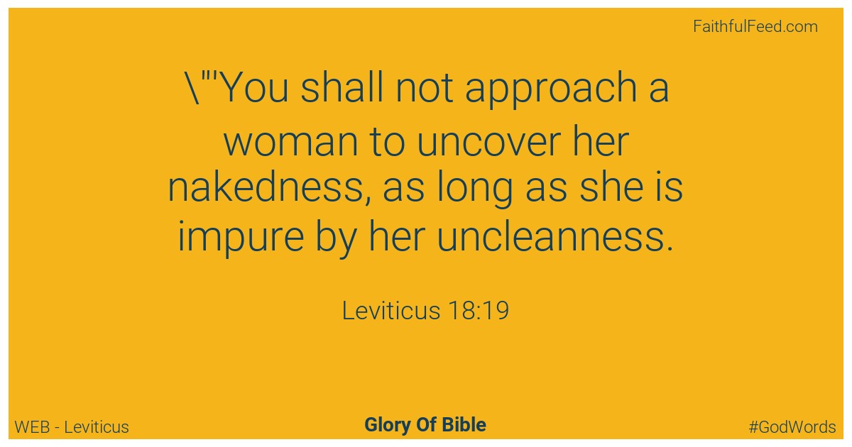 Leviticus 18:19 - Web