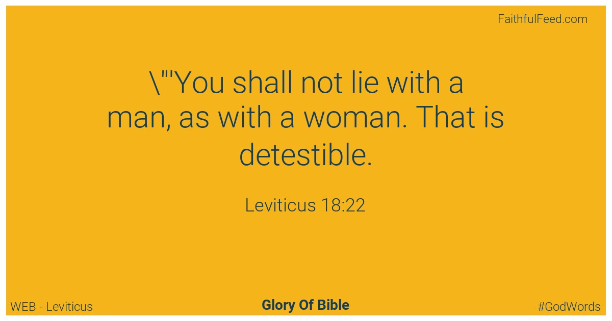 Leviticus 18:22 - Web