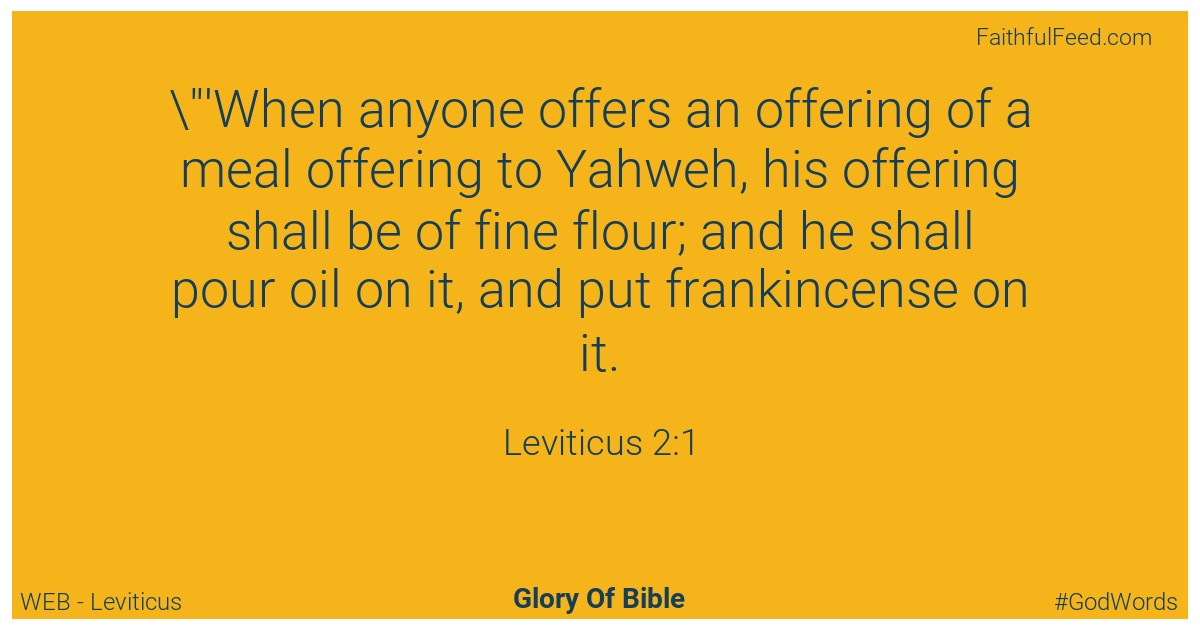 Leviticus 2:1 - Web