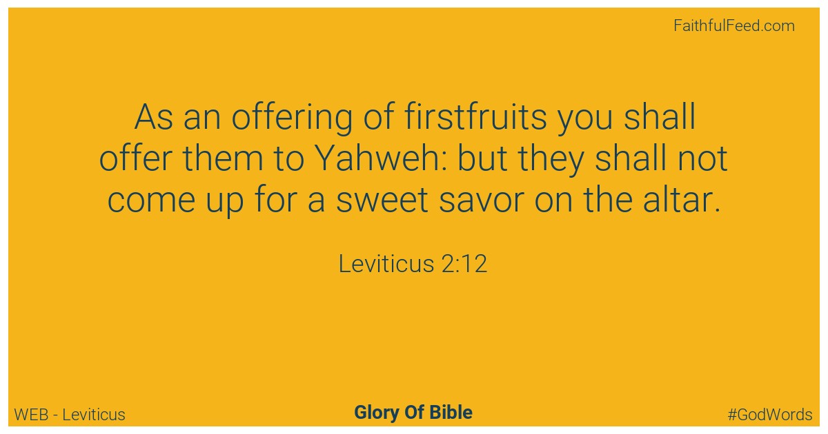 Leviticus 2:12 - Web