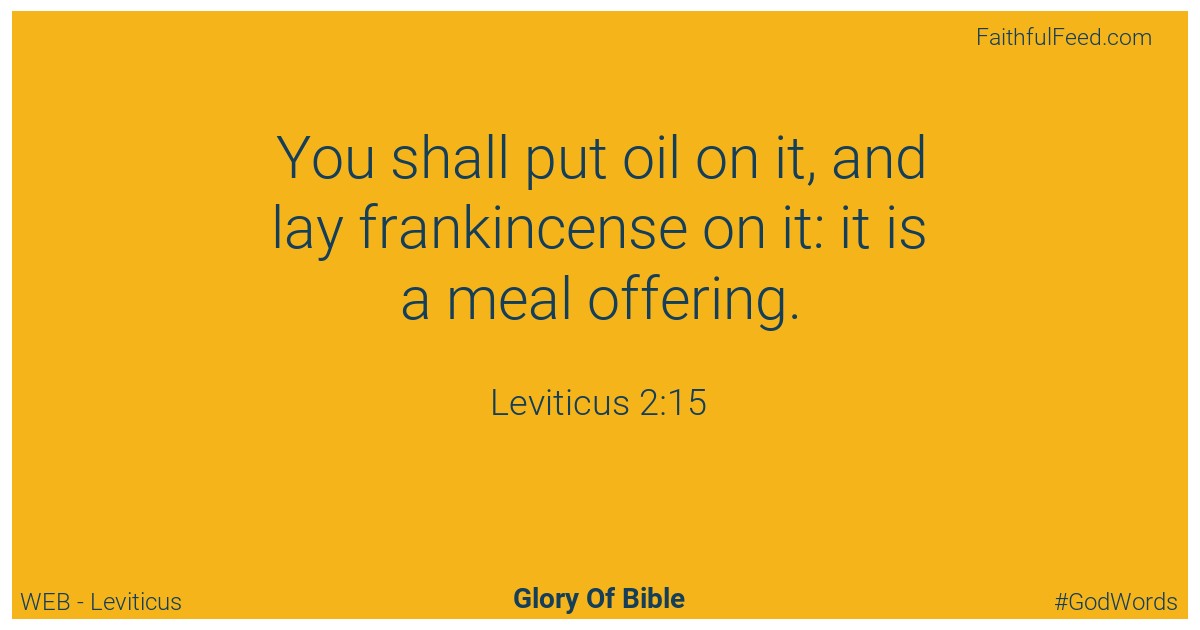 Leviticus 2:15 - Web