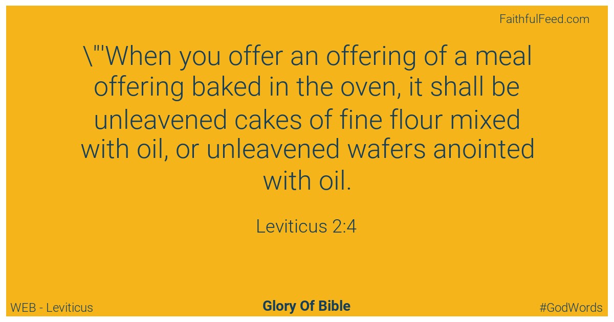 Leviticus 2:4 - Web