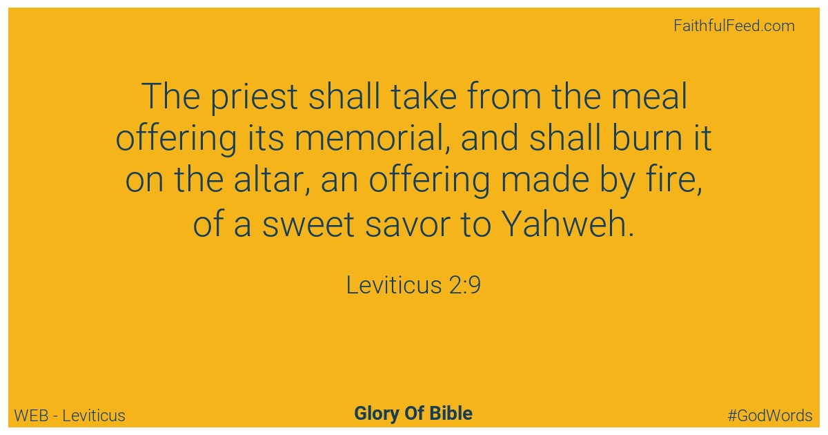 Leviticus 2:9 - Web