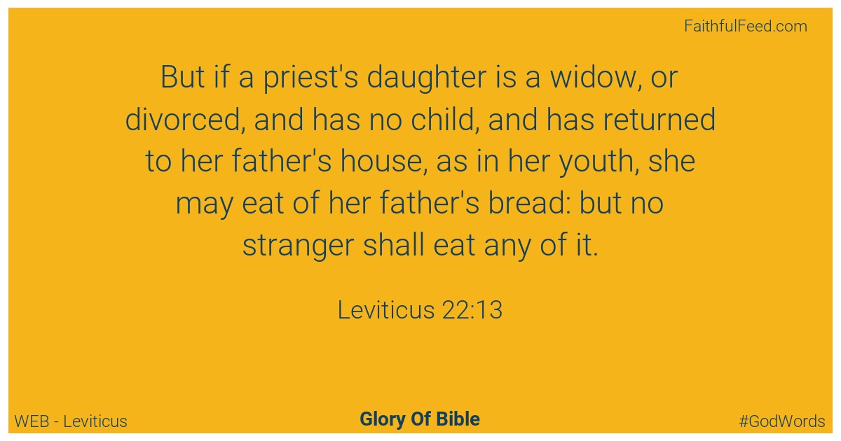 Leviticus 22:13 - Web
