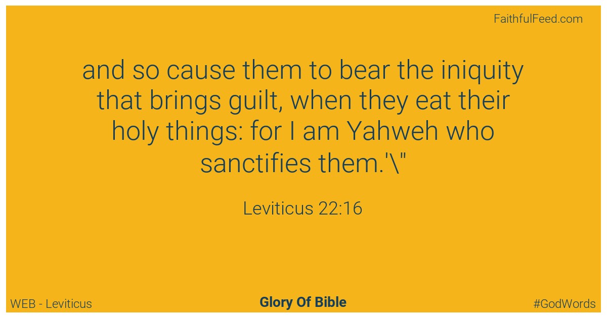 Leviticus 22:16 - Web