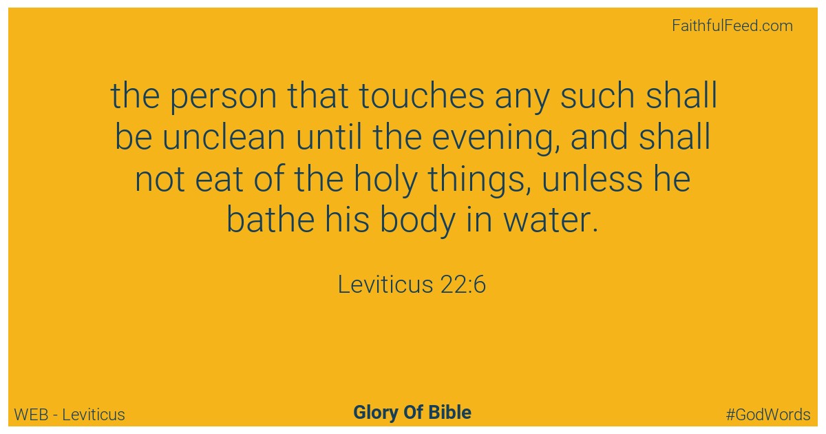 Leviticus 22:6 - Web