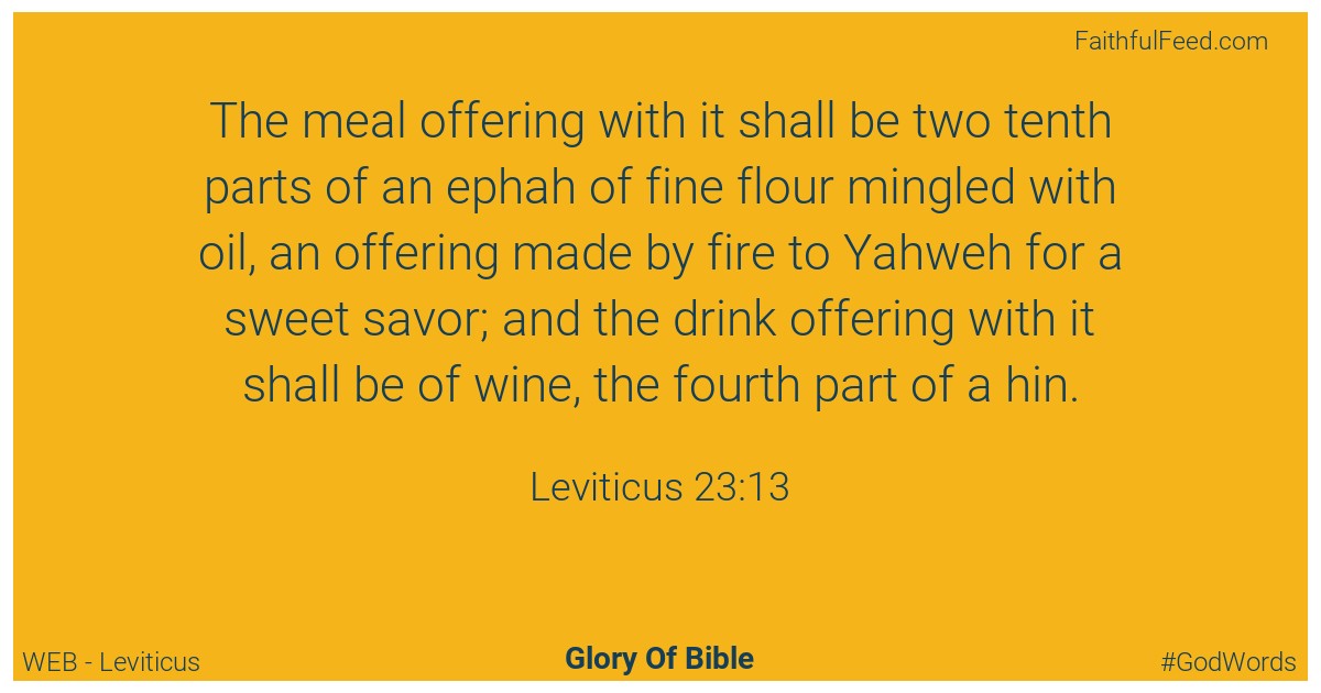 Leviticus 23:13 - Web