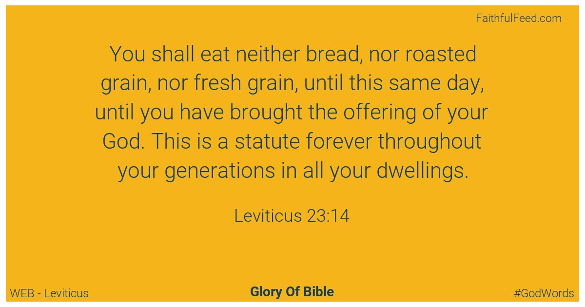 Leviticus 23:14 - Web