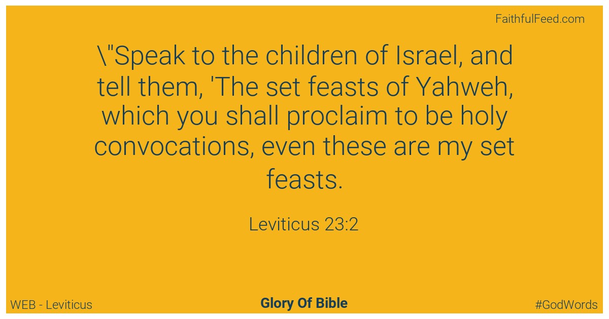 Leviticus 23:2 - Web