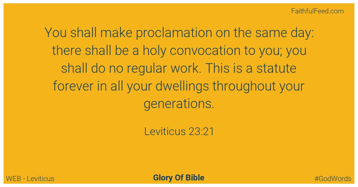 Leviticus 23:21 - Web
