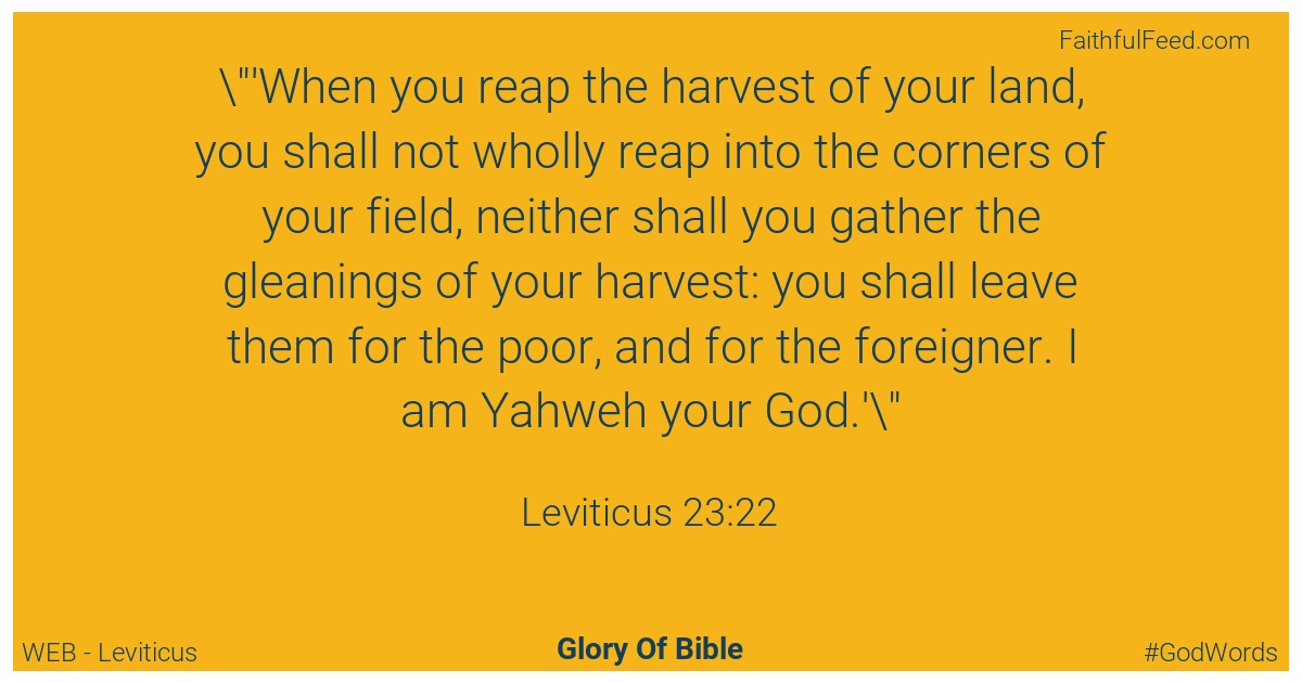 Leviticus 23:22 - Web