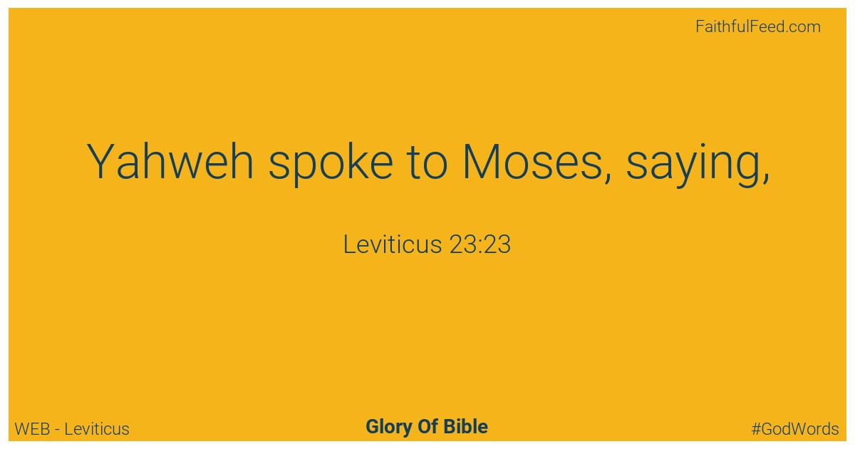 Leviticus 23:23 - Web