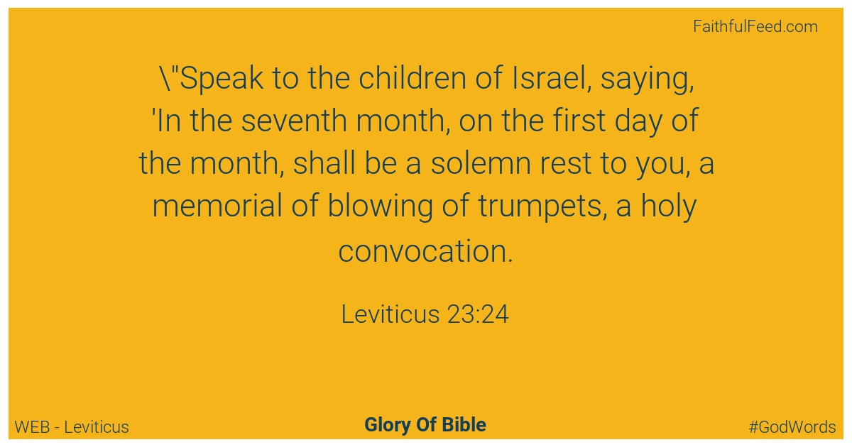 Leviticus 23:24 - Web